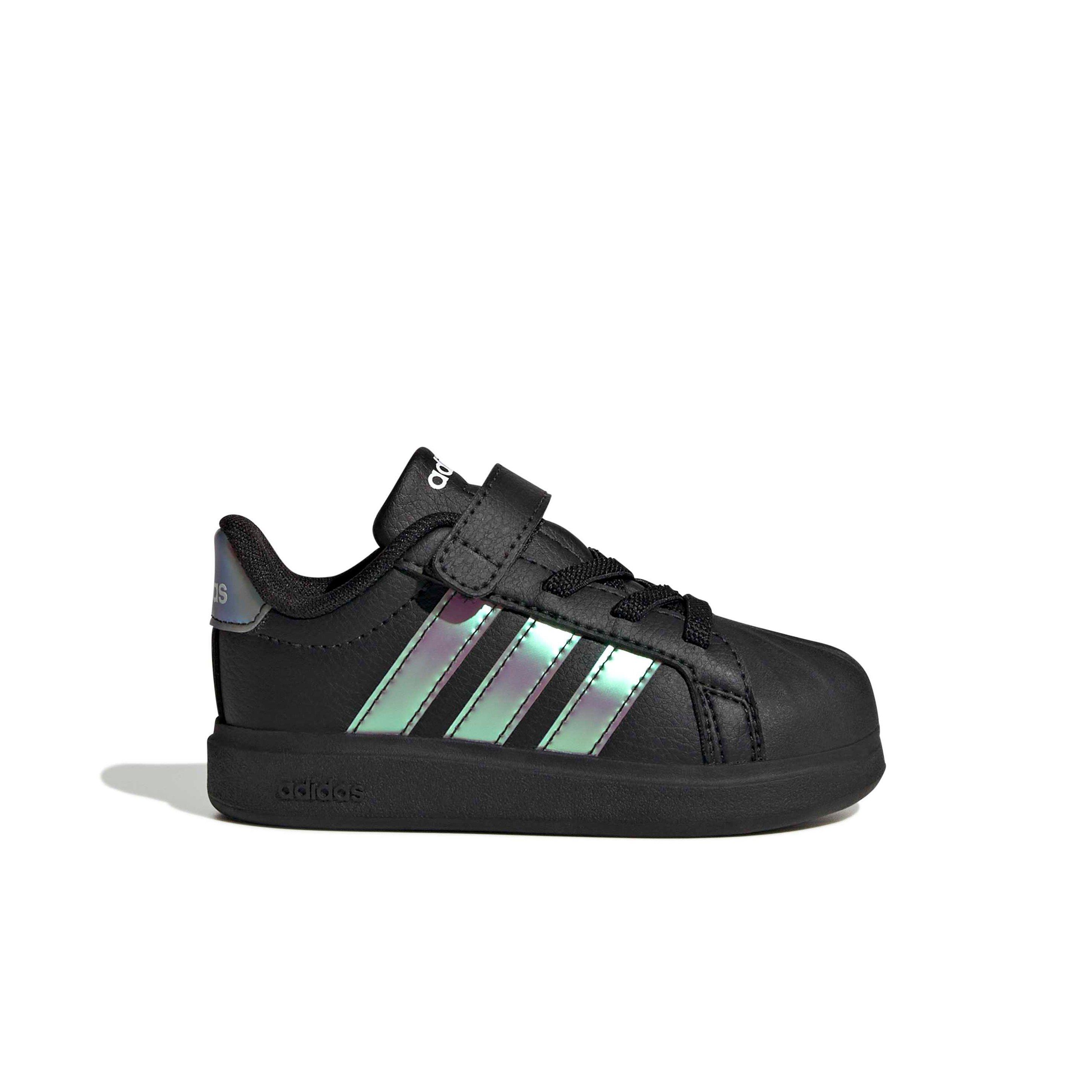 adidas Streettalk "Black/Iridescent/Core White" Infant Girls' Shoe - BLACK/IRIDESCENT/WHITE